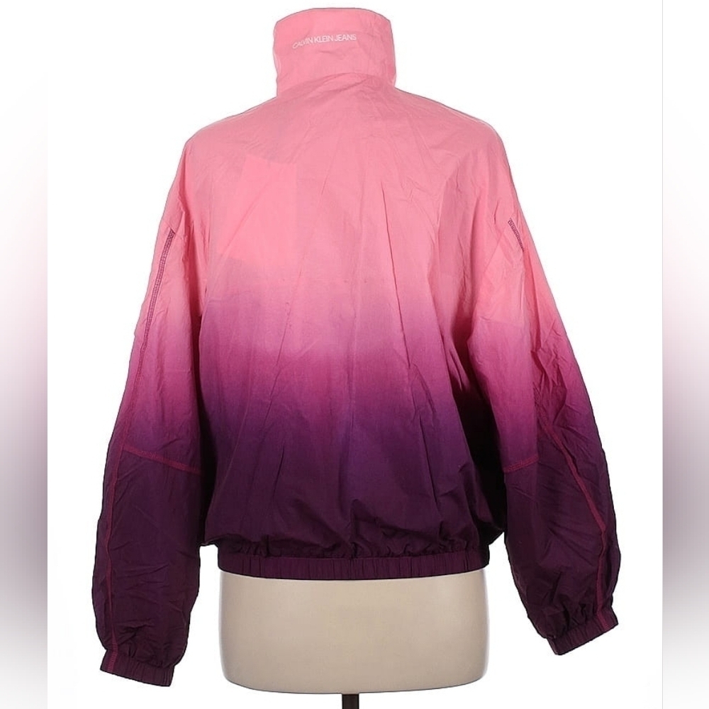 Calvin Klein Jeans Windbreaker Wind Jacket Pink Purple Women size M - Picture 5 of 6
